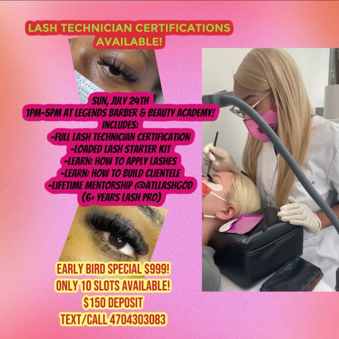 ATL LASH TECH CERTIFICATION DEPOSIT